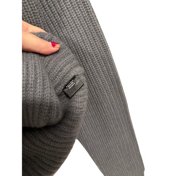 NWT! Jenni Kayne XS Oversized 100% Cashmere $695 Turtleneck Sweater Gray Storm - Picture 11 of 12